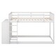 preview thumbnail 9 of 7, Modern Style Solid Construction Twin over Twin Bunk Bed with Attached Cabinet and Shelves Storage.