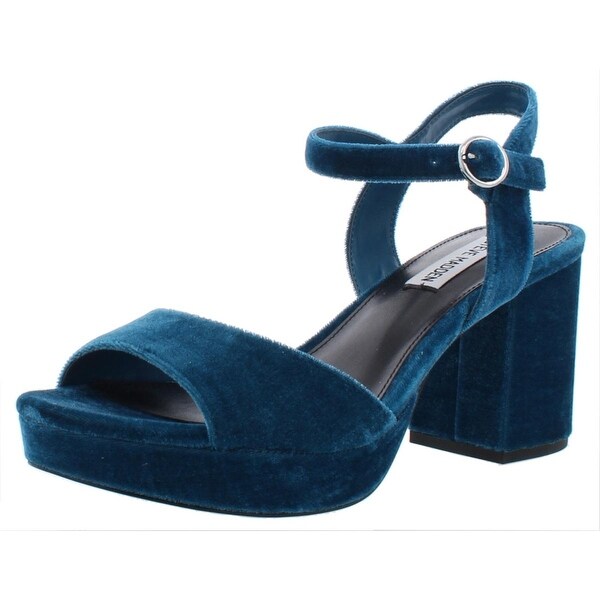 steve madden blue block heel