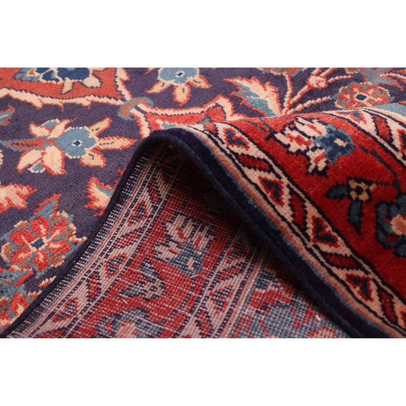 ECARPETGALLERY Hand-knotted Anadol Dark Navy Wool Rug - 3'7 x 10'1