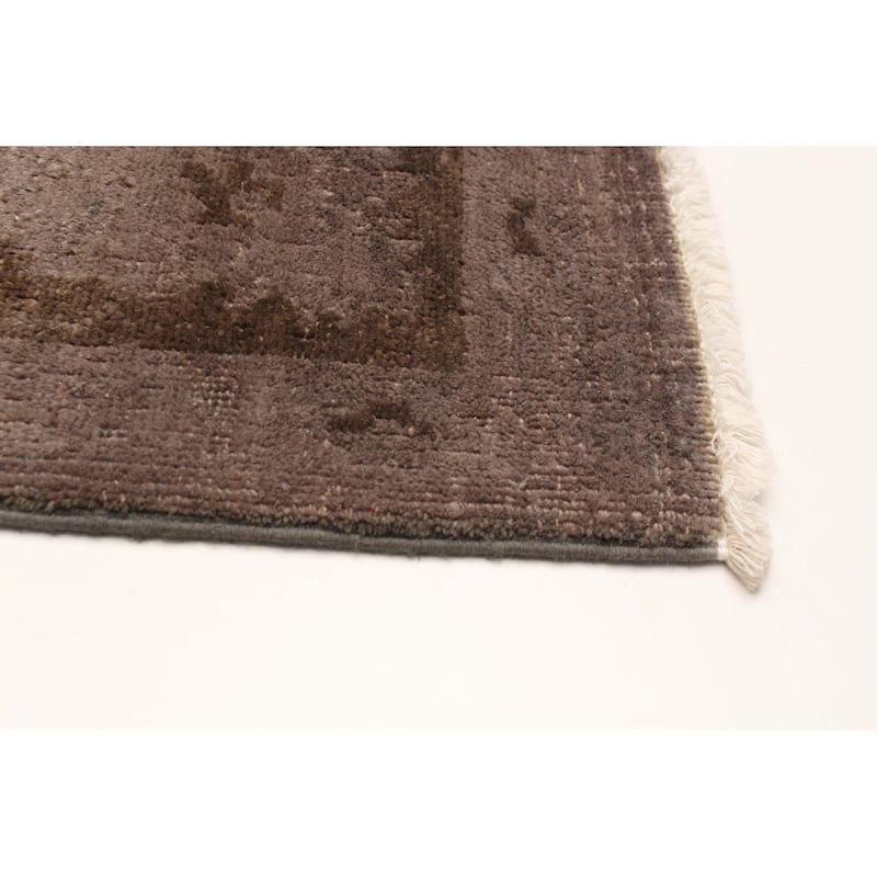 ECARPETGALLERY Hand-knotted Vibrance Grey Wool Rug - 5'6 x 8'3