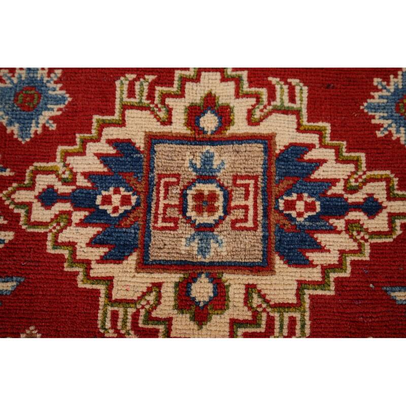 Oriental Orange Kazak Area Rug Hand-Knotted Bedroom Wool Carpet - 3'11" x 6'0"