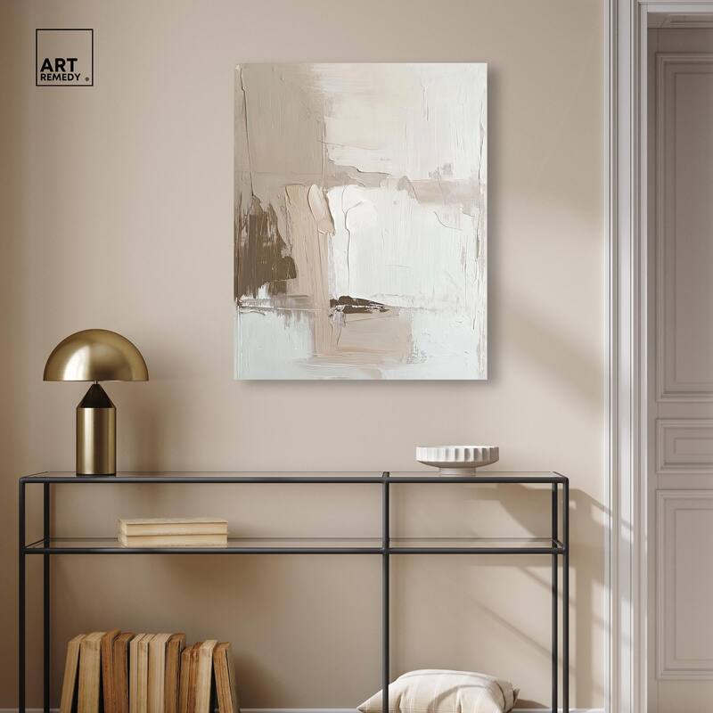 Pale Textured Silence I Canvas by Art Remedy, Gallery Wrapped