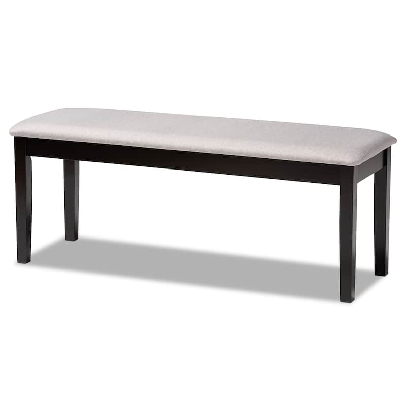 Teresa Modern and Contemporary Transitional Dining Bench - grey, dark brown