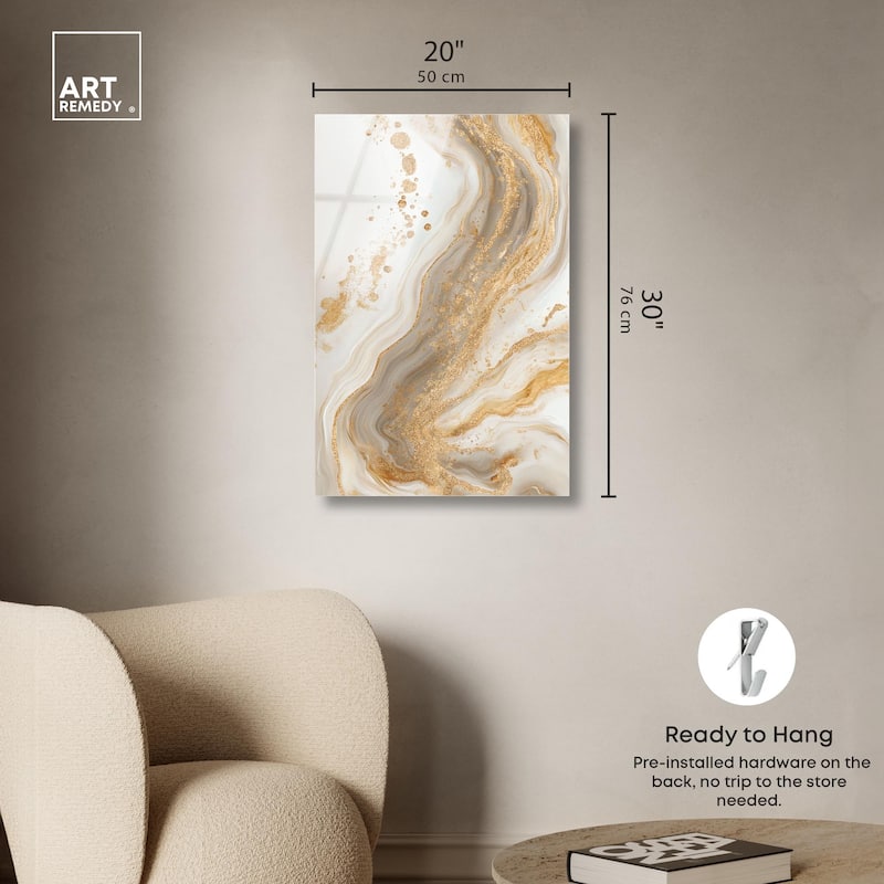 Gold Vein Acrylic by Art Remedy, Ready to Hang