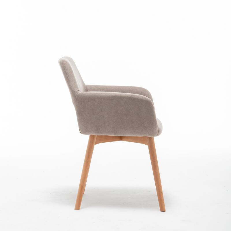 GTU Furniture 2pcs Modern Velvet Wood Leg Arm Accent Chair for Bedroom Living room set