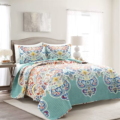 The Curated Nomad La Boheme Boho Chic 3-piece Quilt Set