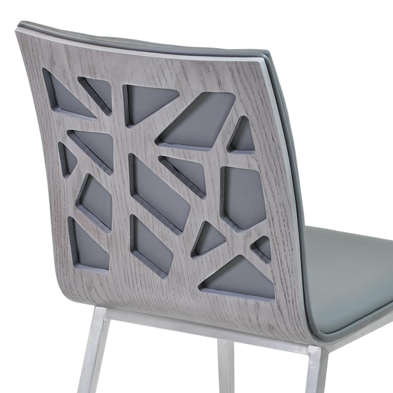 Crystal Upholstered Wood and Metal Armless Dining Chairs - Set of 2