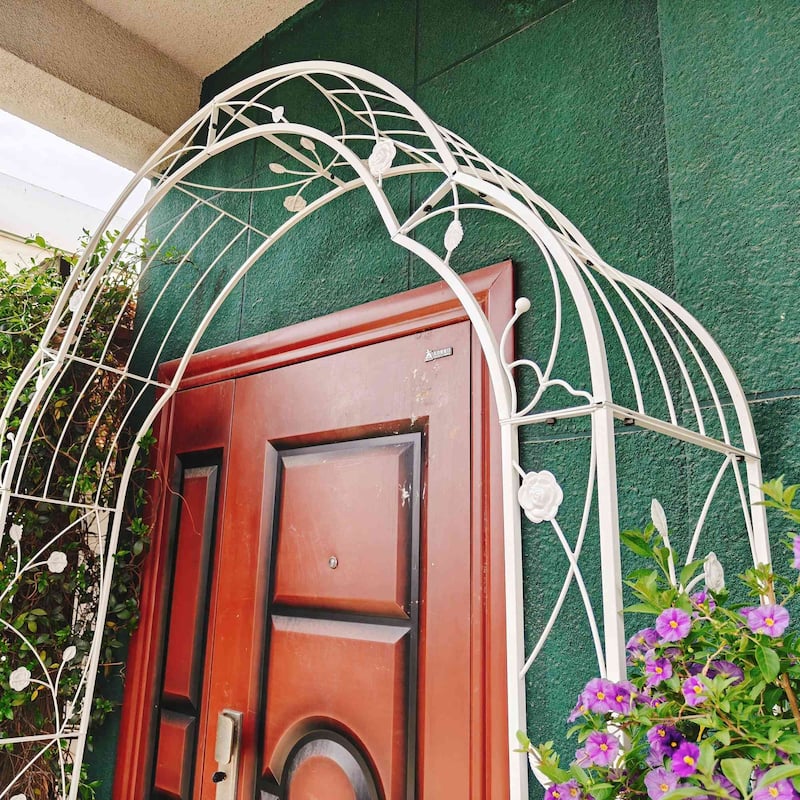 Metal arch trellis suitable for weddings and garden plant climbing