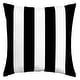 preview thumbnail 1 of 17, ARDEN Outdoor 16 x 16 in. Square Pillow 16" W x 16" D - Black Cabana Stripe
