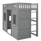 preview thumbnail 18 of 112, Solid Wood House Loft Bed With Ladder for Kids, Boys and Girls, Bedroom
