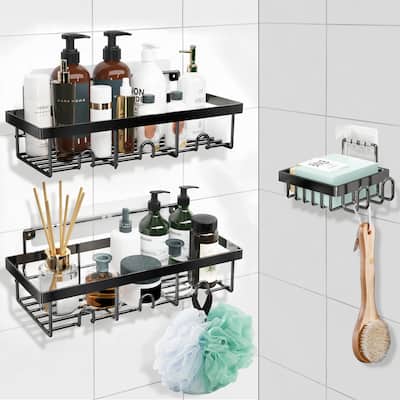 3 Pack Shower Caddy Organizer with Hooks