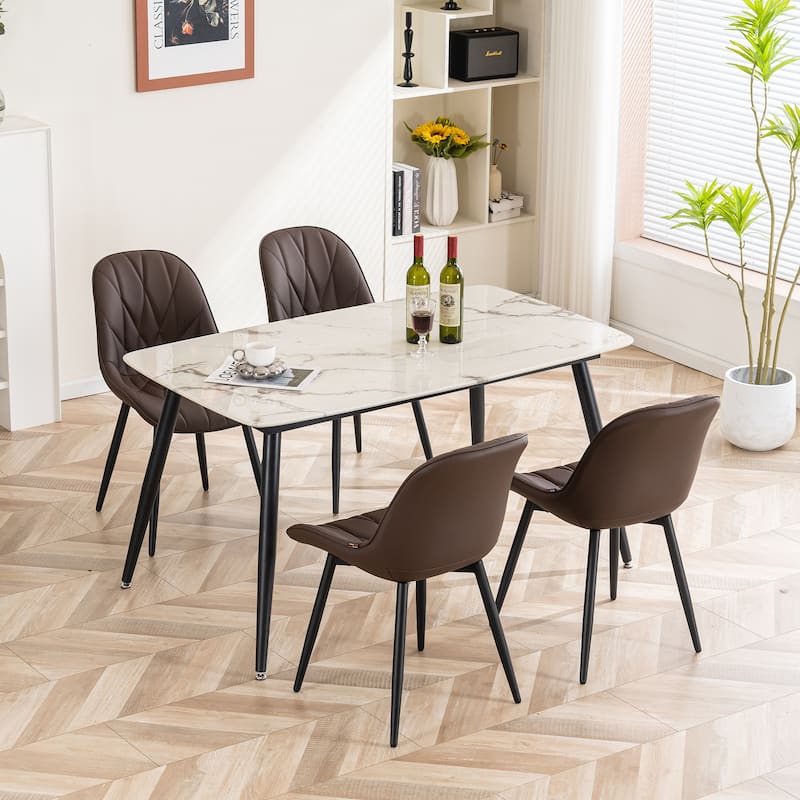 Upholstered Dining Chairs Set of 2 Modern Kitchen Chairs