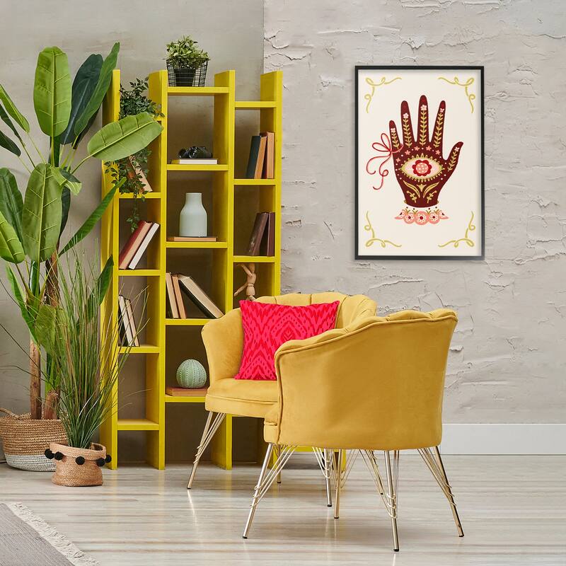 Stupell Boho Folk Style Hand Framed Giclee Art Design By Hannah Moren