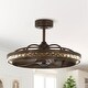 preview thumbnail 1 of 5, 29" Rustic 3-Blade Crystal LED Ceiling Fan Chandelier with Remote