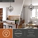 preview thumbnail 3 of 14, VAXCEL Rad 4-Light Mid-Century Modern Geometric Cage Pendant, LED Compatible, Adjustable Height Hanging Ceiling Fixture