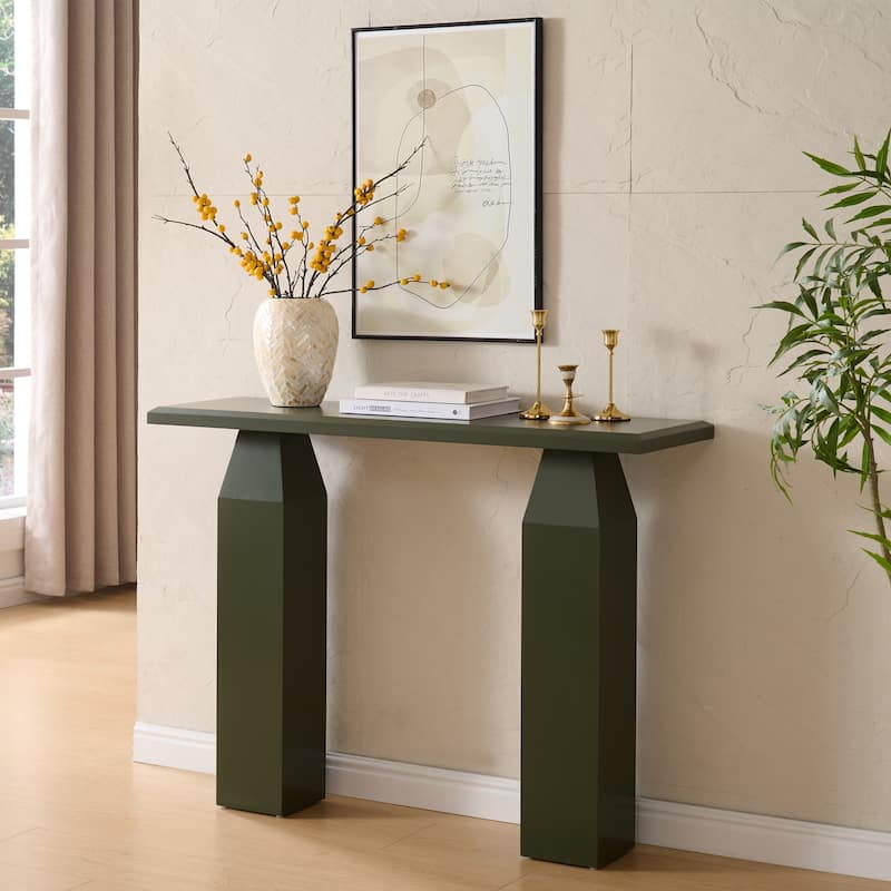 Sienna Contemporary Wood Console Table for Entryway or Living Room - Caviar