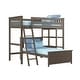 preview thumbnail 22 of 27, Max and Lily L Shaped Twin over Twin Bunk Bed with Bookcase