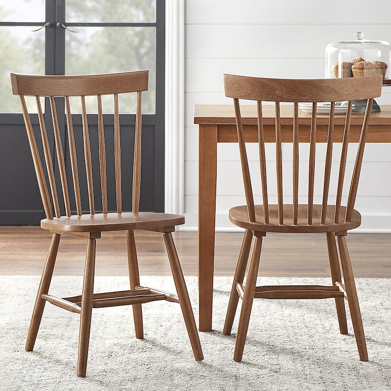 Simple Living Venice Solid Wood Spindle Dining Chairs (Set of 2) - Driftwood