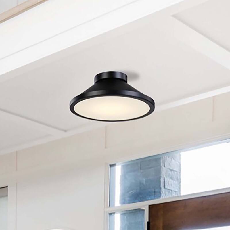 Lucida Collection Integrated LED Flush Mount, Black