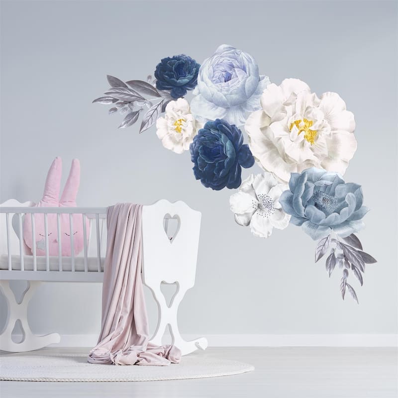 Walplus Elegant Oversized Peonies Flowers Floral Wall Stickers DIY Art
