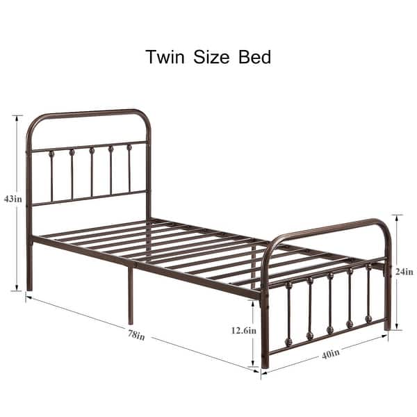 Javlergo Modern Platform Bed Frame Twin/Full/Queen/King Size Metal Bed