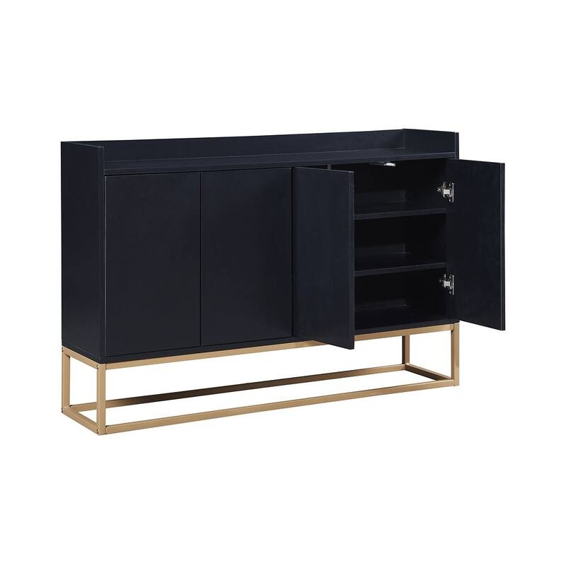 47.2” Modern 4 Door Buffet with Metal Base