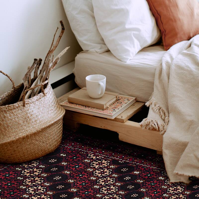 ECARPETGALLERY Hand-knotted Teimani Red Wool Rug - 3'4 x 5'11