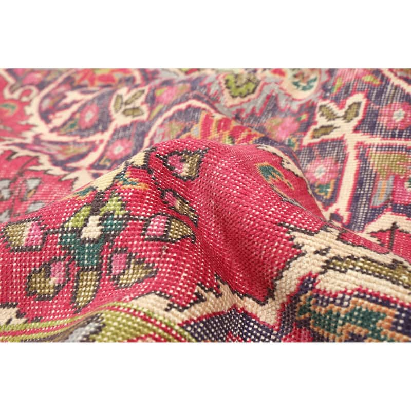 ECARPETGALLERY Hand-knotted Antalya Vintage Red Wool Rug - 6'5 x 9'1