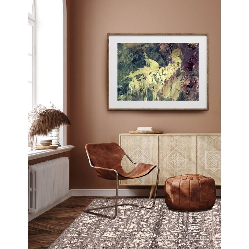 ECARPETGALLERY Hand-knotted Elysian Dark Grey Wool Rug - 7'11 x 9'11