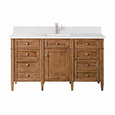James Martin Vanities 650-V60S-1WZ Brittany 60" Single Basin Poplar