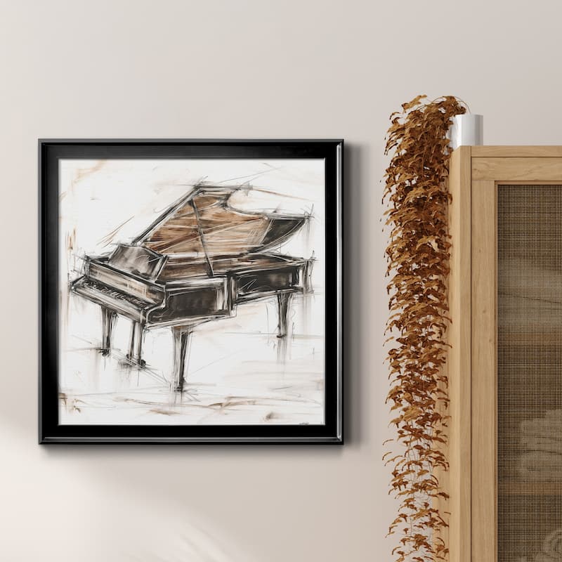 Grand Piano Study-Premium Framed Canvas - Ready to Hang