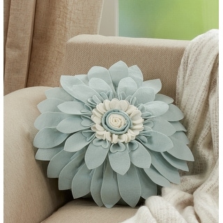 Felt Flower Design Poly-Filled Throw Pillow On Sale Bed Bath