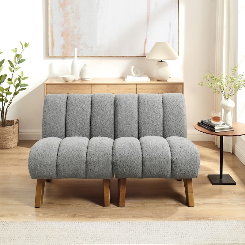 Art Leon Modern Armless Accent Chair Setional Loveseat Sofa