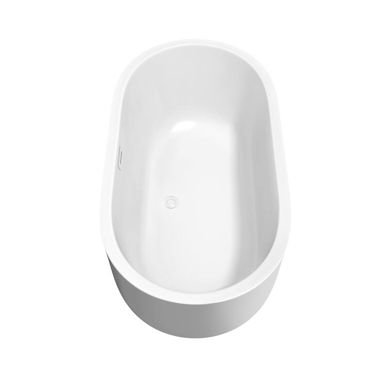 Wyndham Collection Juliette 60" Free Standing Acrylic Soaking Tub with