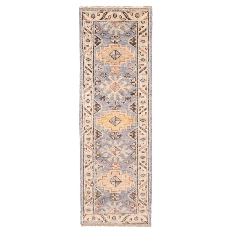 ECARPETGALLERY Hand-knotted Jules Serapi Light Denim Blue Wool Rug - 2'6 x 7'10