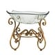 preview thumbnail 13 of 15, Clear Glass Kitchen Serving Bowl with Gold Metal Scroll Base