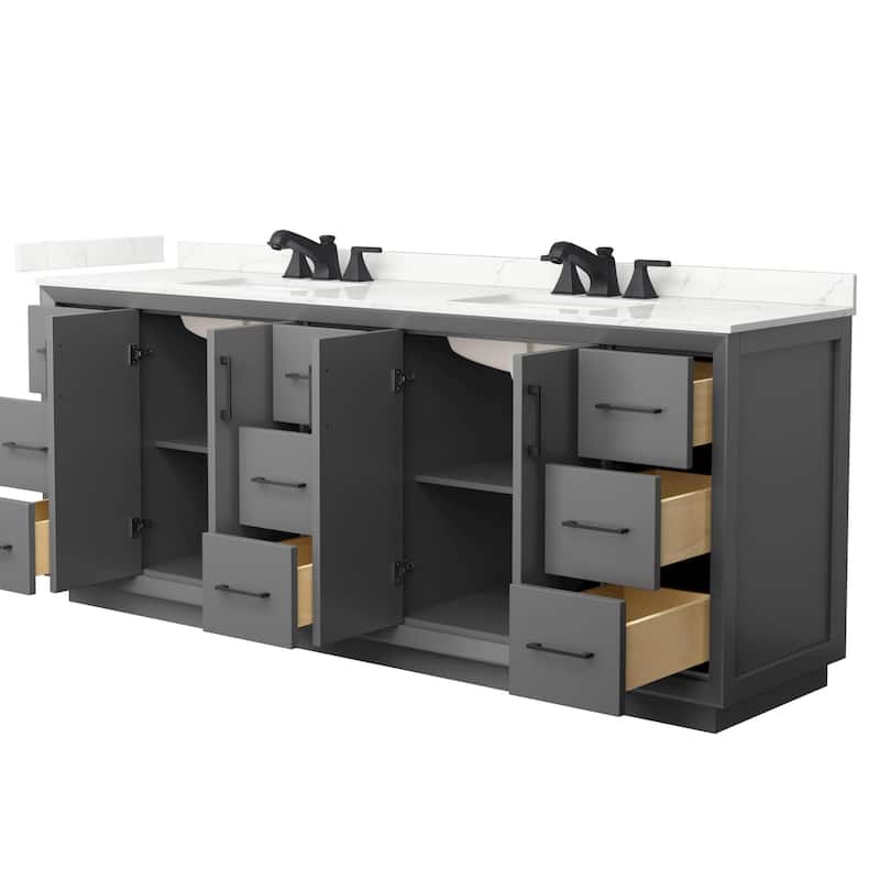 Wyndham Collection WCF414184D-QTZ-US3MXX Strada 84" Free Standing