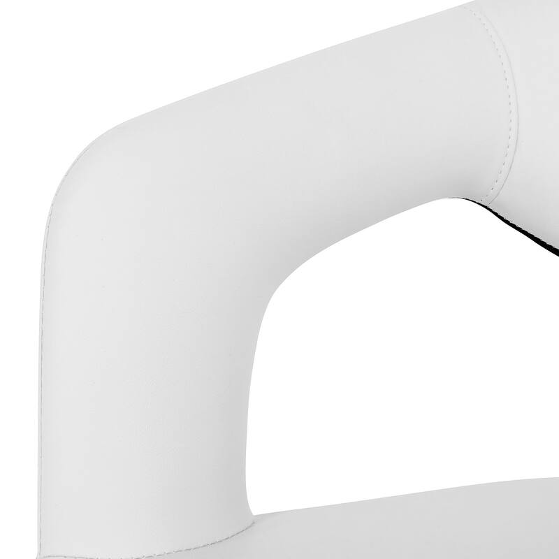 Entice Dining Chairs Upholstered Leather with Iron Legs Modern Accent Arm Chairs