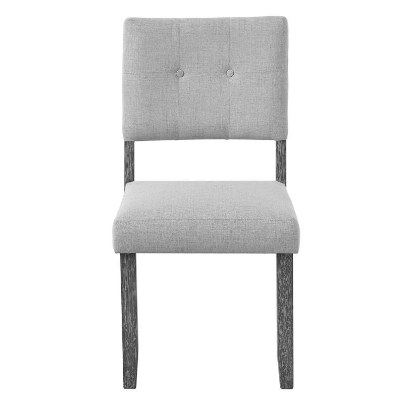 Wooden Dining Chairs Set of 4, Modern Fabric Upholstered Kitchen Side Chairs, Farmhouse Dining Room Chair with Solid Wood Legs