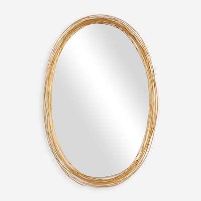 Uttermost 08226 Gillian 26"W x 38-3/4"H Oval Flat Accent Mirror