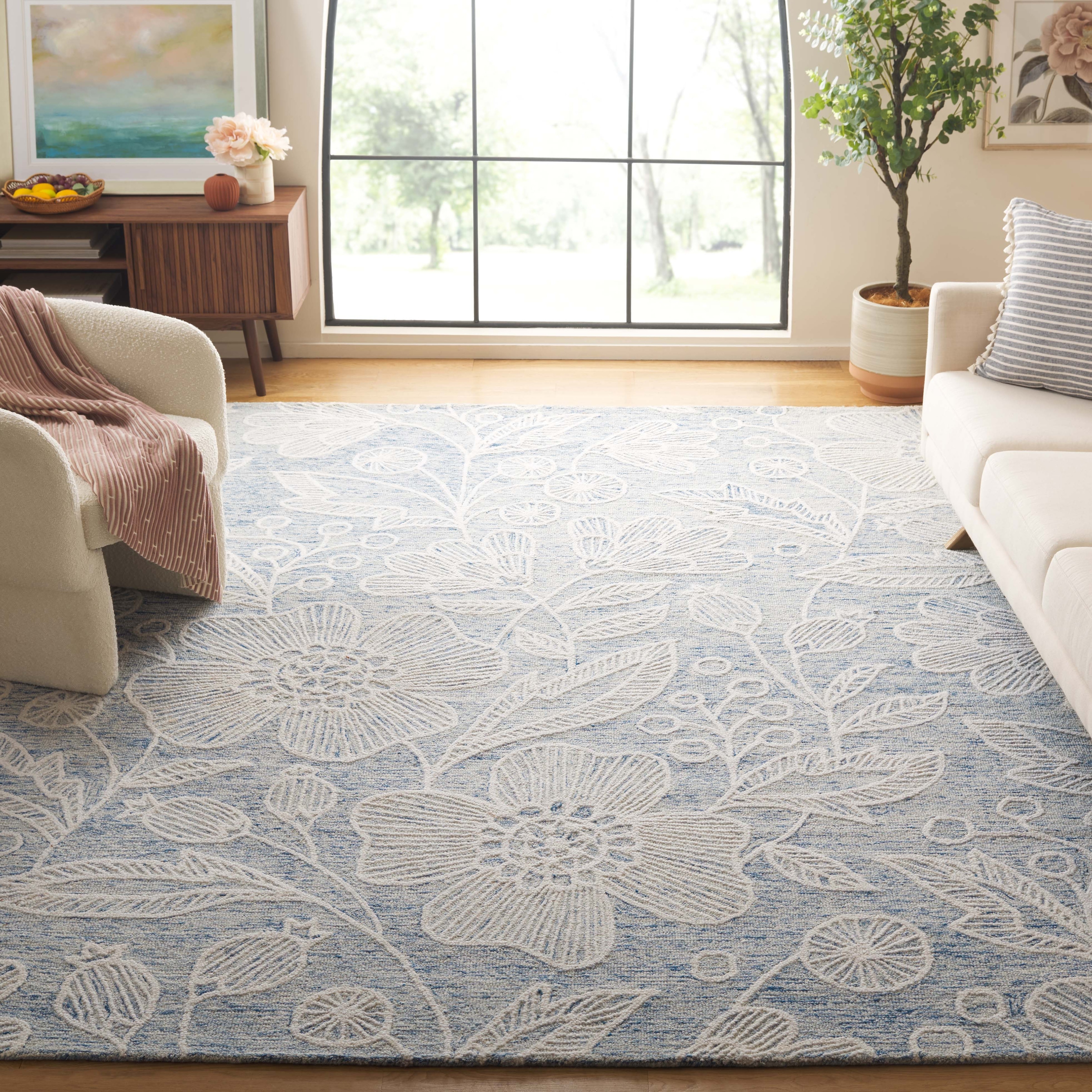 SAFAVIEH Handmade Jardin Kathe Floral Wool Rug