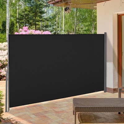 Outsunny 10' x 5' Side Awning, Retractable Privacy Screen & Driveway Guard, Instant Outside Screen, Wall, or Fence