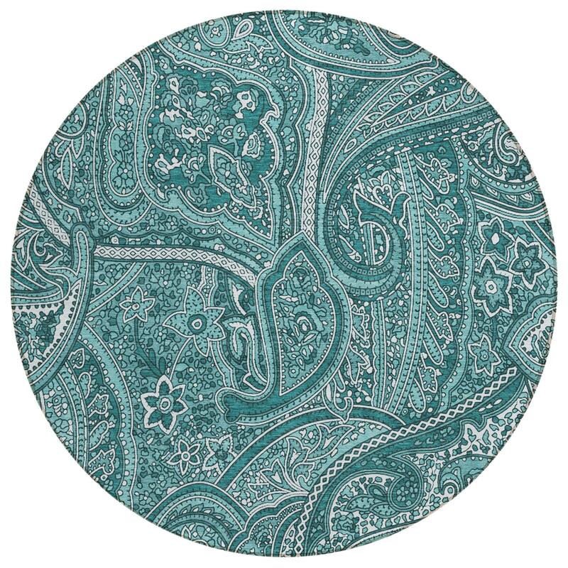 HomeRoots Paisley Traditional Rectangle Outdoor Rug