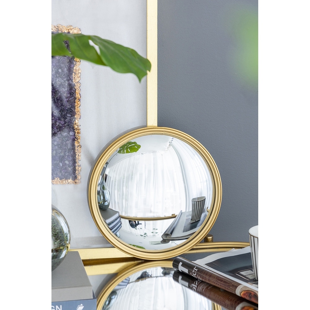 D11" Gold Round Mirror