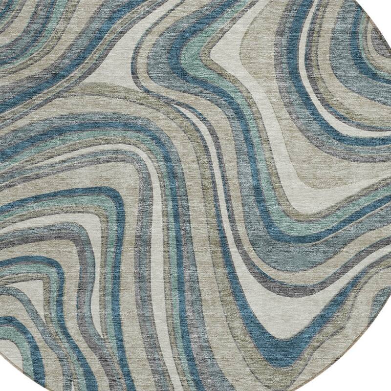 HomeRoots Abstract Transitional Rectangle Outdoor Rug