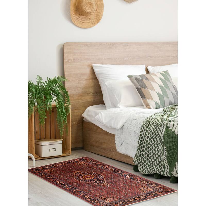 ECARPETGALLERY Hand-knotted Anatolian Vintage Red Wool Rug - 4'3 x 6'7