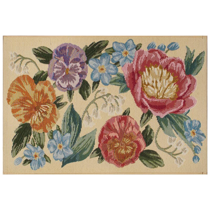 Liora Manne Esencia Secret Garden Indoor/Outdoor Mat - 2'5" x 3'11" - Chiffon