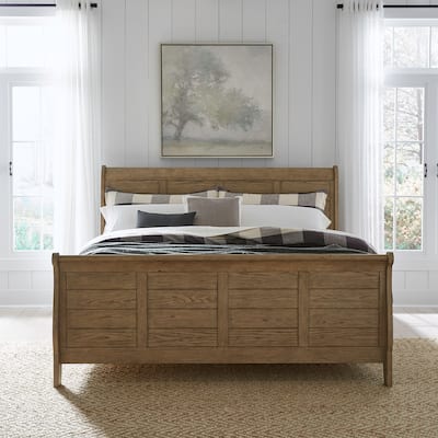 Liberty Furniture Grandpa's Cabin Sleigh Bed Headboard & Footboard - King or Queen