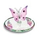 preview thumbnail 1 of 2, Curata Love You Pink Butterfly with Crystals Handcrafted Glass Figurine