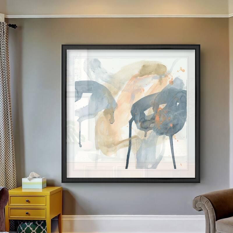 Liquid Blueprint VIII -Black Framed Print